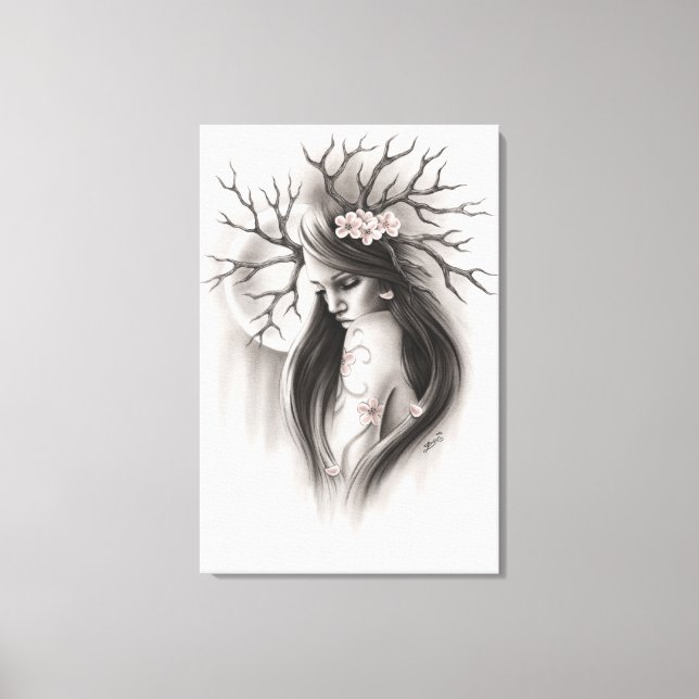 End of the beginning Spring Cherry Blossom Canvas Print (Front)