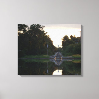 End of the line canvas print