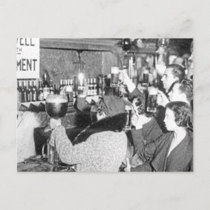 End Of The Prohibition - Farewell 18th Amendment Postcard
