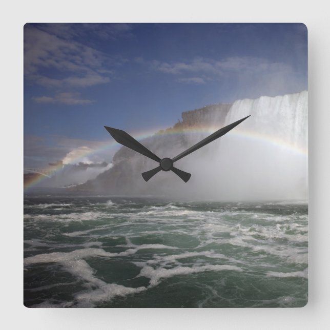 End of the Rainbow Square Wall Clock (Front)