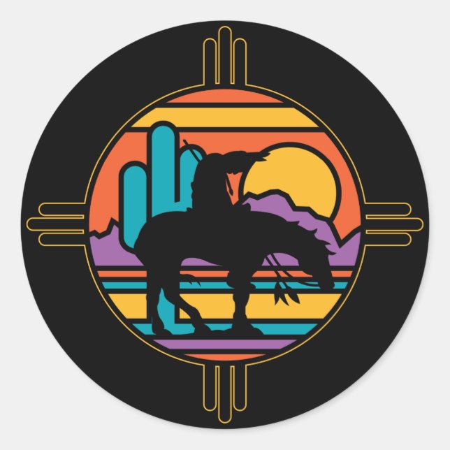 End of the Trail Classic Round Sticker (Front)