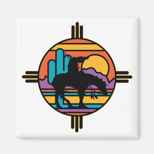 End of the Trail Native American Indian Magnet (Front)