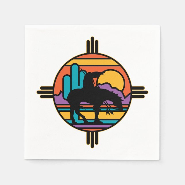 End of the Trail Native American Indian Napkin (Front)