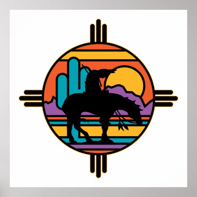 End of the Trail Native American Indian Poster (Front)