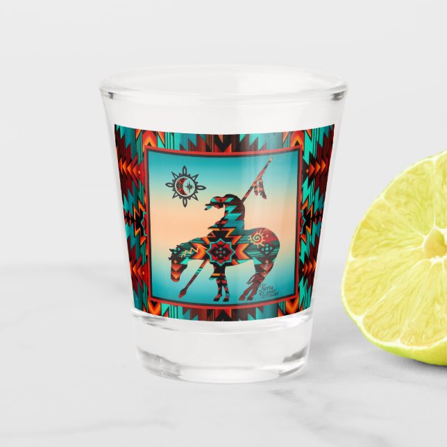 End Of The Trail Shot Glass (Front)