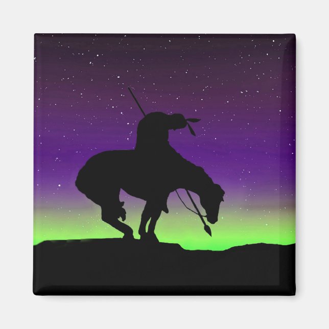 End of the Trail  Silhouette Square Magnet (Front)