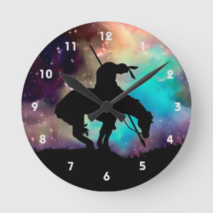 End of the Trail Silhouette Wall Clock