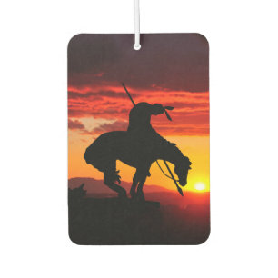 End of the Trail Silhouette with Sunset Car Air Freshener