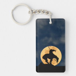 End of the Trail with Full Moon Key Ring
