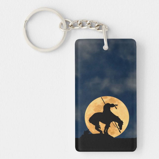 End of the Trail with Full Moon Key Ring (Front)