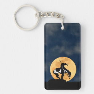 End of the Trail with Full Moon Key Ring