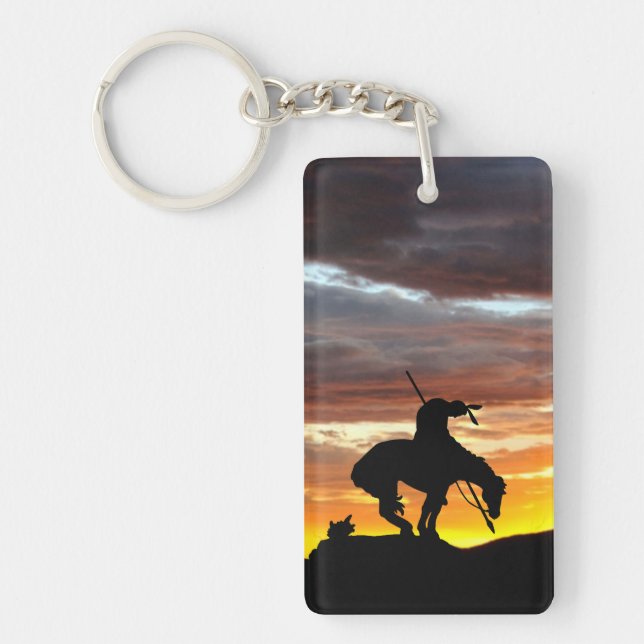 End of the Trail with Sunset Key Ring (Front)