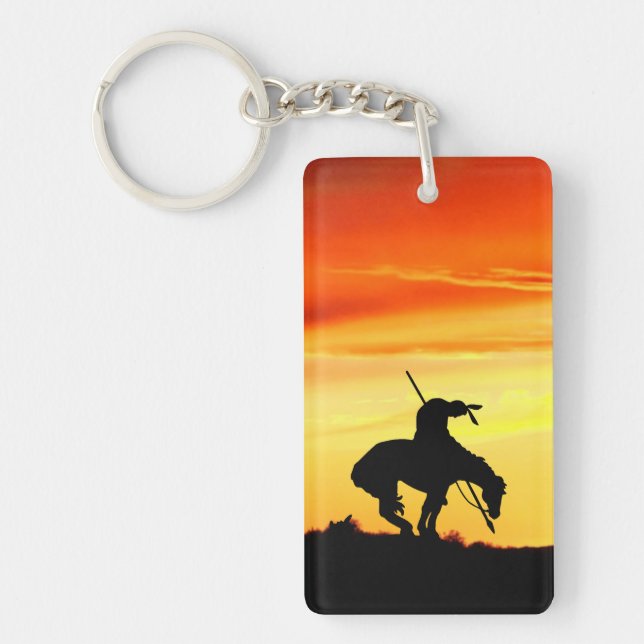 End of the Trail with Sunset Key Ring (Front)