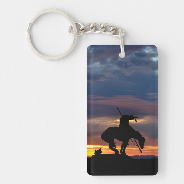 End of the Trail with Sunset Key Ring (Front)