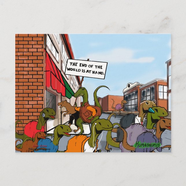 End of the World Dinosaurs Postcard (Front)