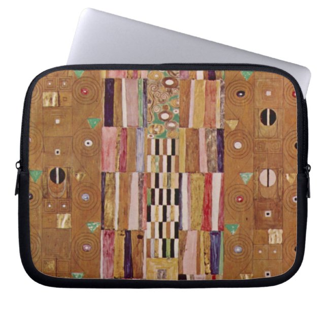 End of Wall, Stoclet Frieze by Gustav Klimt Laptop Sleeve (Front)