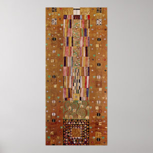 End of Wall, Stoclet Frieze, Klimt, Mosaic Pattern Poster