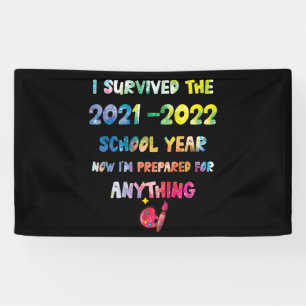 End Of Year School Survivor Colourful 2021 2022 Banner