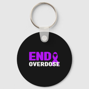 End Overdose Awareness Shirt - Addiction Key Ring