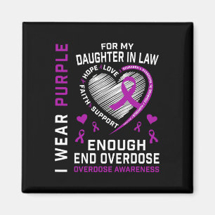 End Overdose Awareness Shirt Enough Purple Daughte Magnet