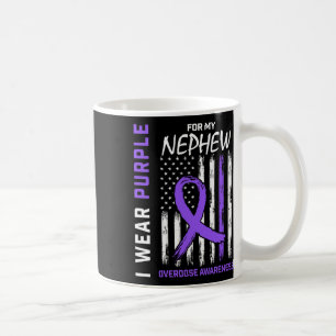 End Overdose Awareness Shirt Nephew August Purple Coffee Mug