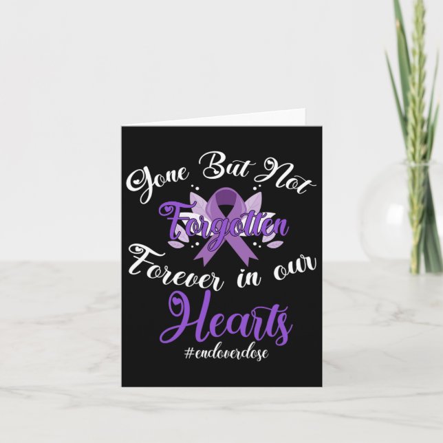 End Overdose Loved One Memorial Overdose Awareness Card (Front)