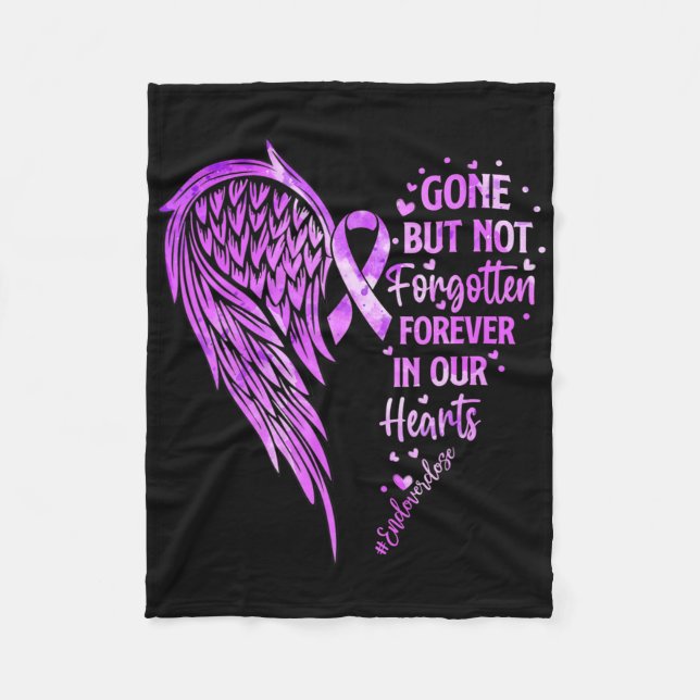 End Overdose Loved One Memorial Overdose Awareness Fleece Blanket (Front)