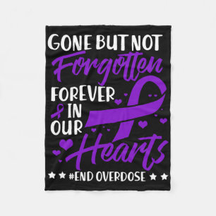 End Overdose Loved One Memorial Overdose Awareness Fleece Blanket