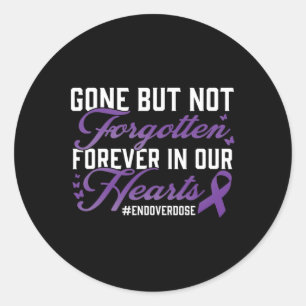 End Overdose Loved One Memorial Remembrance  Classic Round Sticker