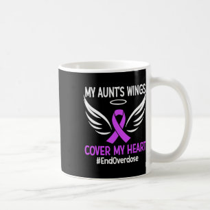 End Overdose My Aunt's Wings Cover My Heart Purple Coffee Mug
