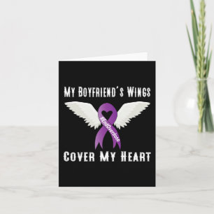 End Overdose My Boyfriend's Wings Cover My Heart  Card