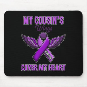 End Overdose My Cousin's Wings Cover My Heart Mouse Mat