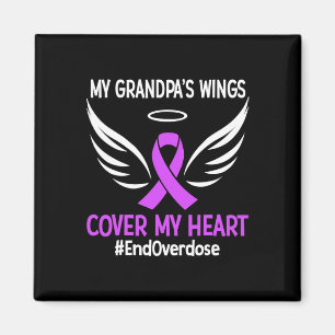End Overdose My Grandpa's Wings Cover My Heart Pur Magnet