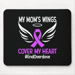 End Overdose My Mum's Wings Cover My Heart Purple  Mouse Mat