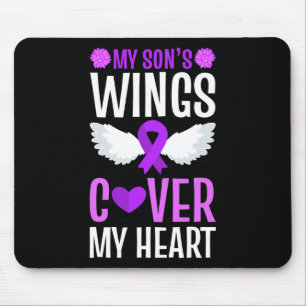 End Overdose My Son's Wings Cover My Heart Purple Mouse Mat