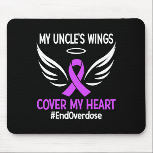 End Overdose My Uncle's Wings Cover My Heart Purpl Mouse Mat