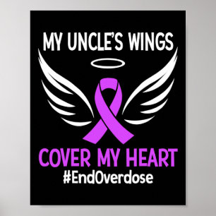 End Overdose My Uncle's Wings Cover My Heart Purpl Poster