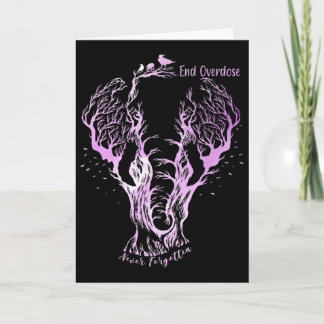 End Overdose Never Forget Line Art Sketch Ornate E Card