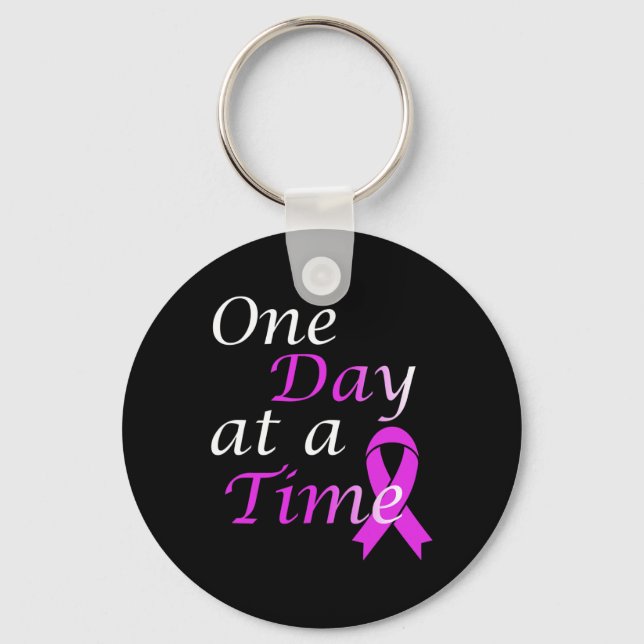 End Overdose One Day At A Time Addiction Awareness Key Ring (Front)