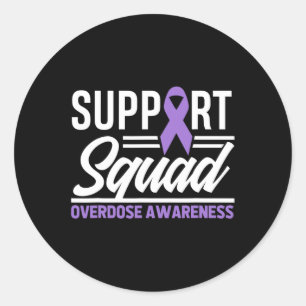 End Overdose Support Squad Overdose Awareness 1 Classic Round Sticker