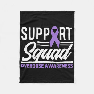 End Overdose Support Squad Overdose Awareness 1 Fleece Blanket