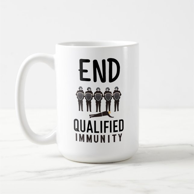 END QUALIFIED IMMUNITY - Justice and Accountabilit Coffee Mug (Left)