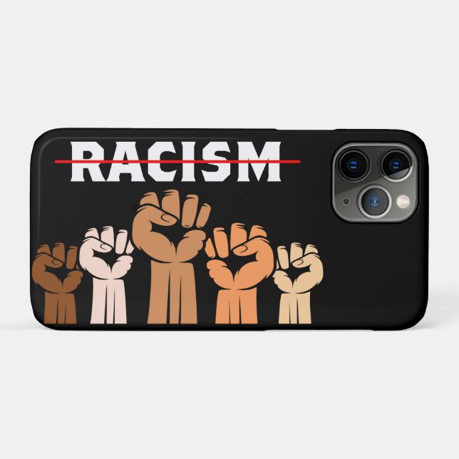 End Racism Multi Shade Fists iPhone / iPad case (Back (Horizontal))