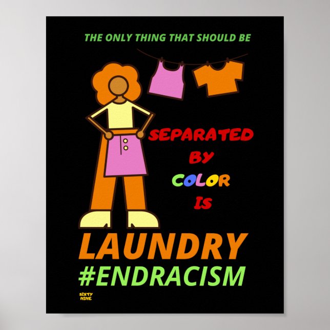 "END RACISM"     POSTER (Front)