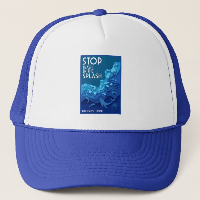End Sea Pollution Trucker Hat (Front)