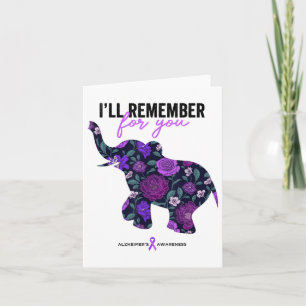 End Shirt, Ill Remember For You, Heimers Awareness Card