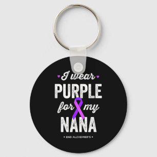 End shirt wear purple for nana alzheimers key ring