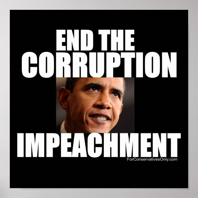 End The Corruption - Impeach Obama Poster (Front)