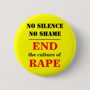 END the culture of RAPE 6 Cm Round Badge
