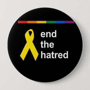 end the hatred 10 cm round badge